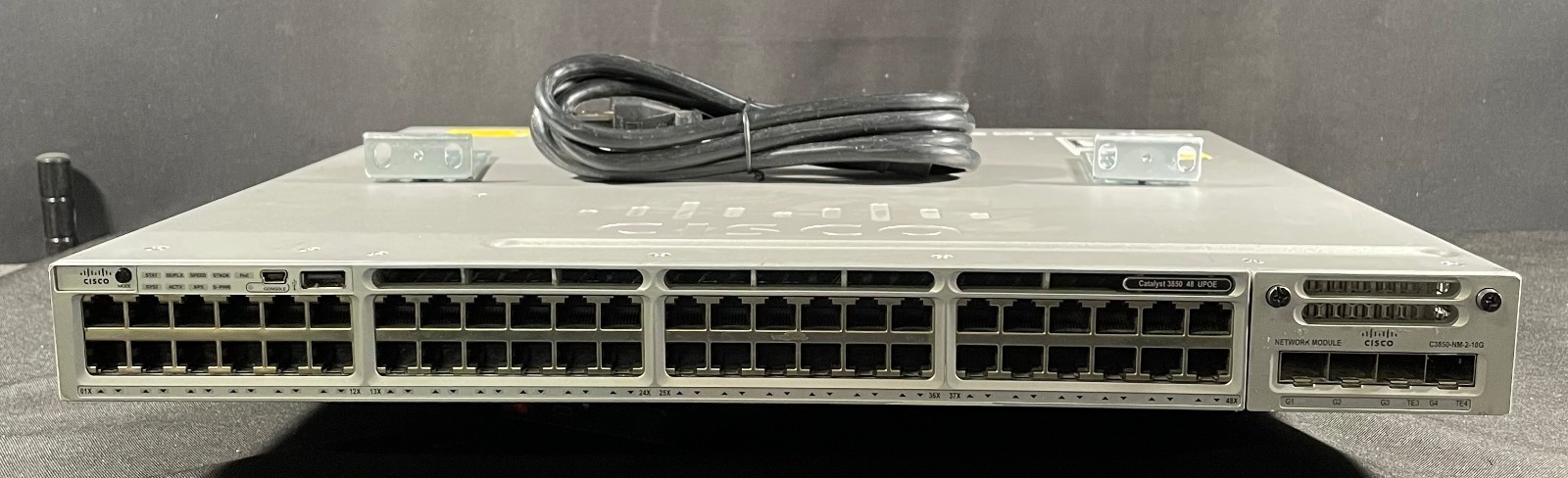 Cisco WS-C3850-48U-L 48 Port UPOE Switch w/ C3850-NM-2-10G- Same Day Shipping