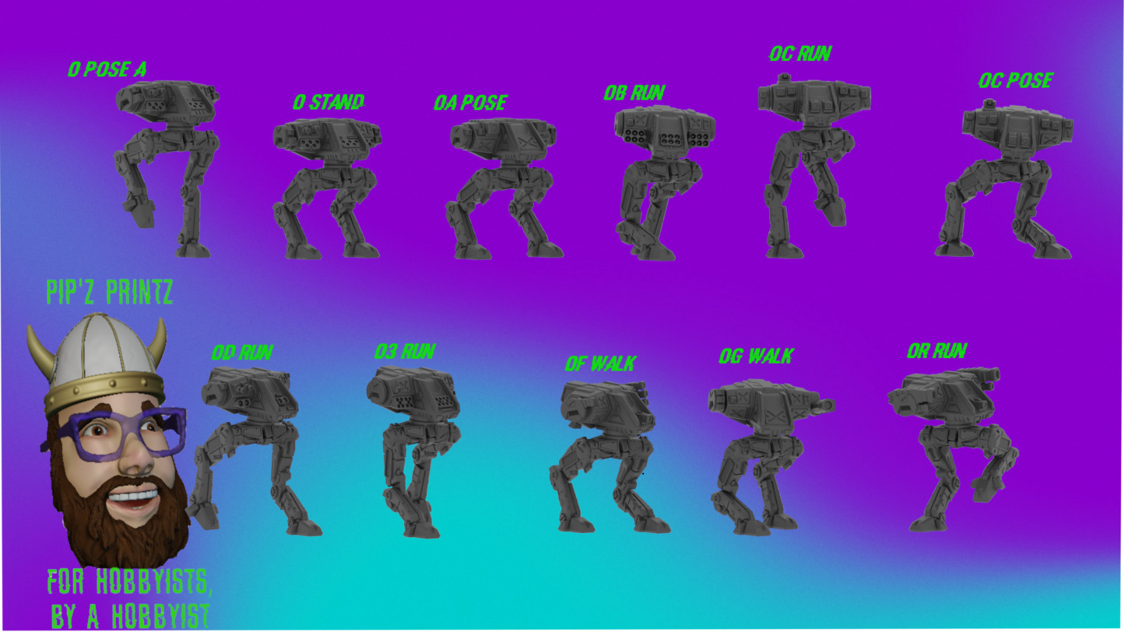 Raptor Alternate Mech Model For Battletech 6mm-10mm-15mm RLWS