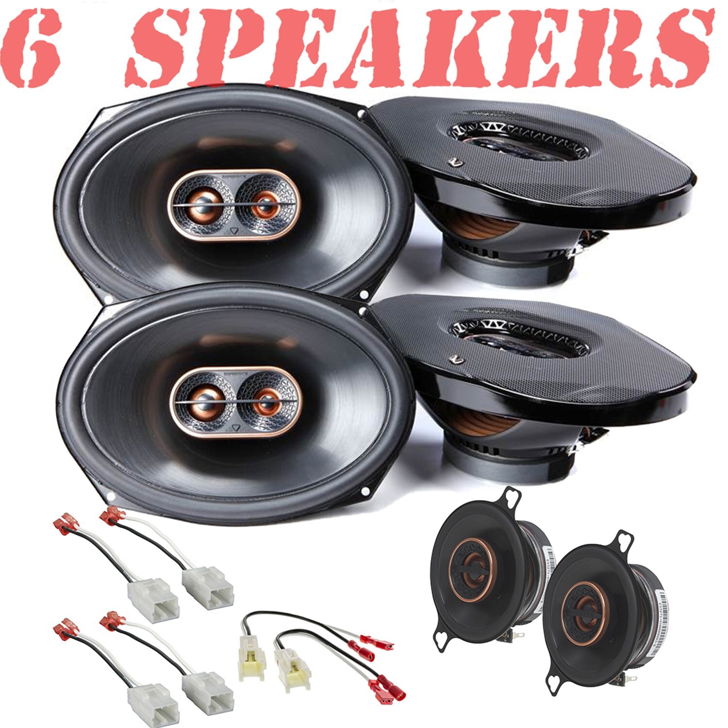 Infinity 6"x9" Front/Rear Door & 3.5" Dash Speakers For 2009-2025 Dodge RAM 1500