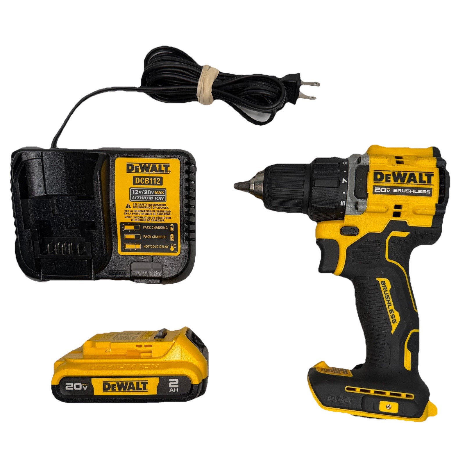 DEWALT DCD794 ATOMIC 20V MAX Brushless 1/2" Drill w/ 2Ah Battery & Charger
