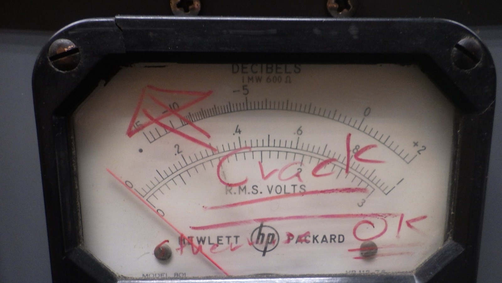 Vintage Hewlett Packard 400D Vacuum Tube Voltmeter Powers On/Untested #2