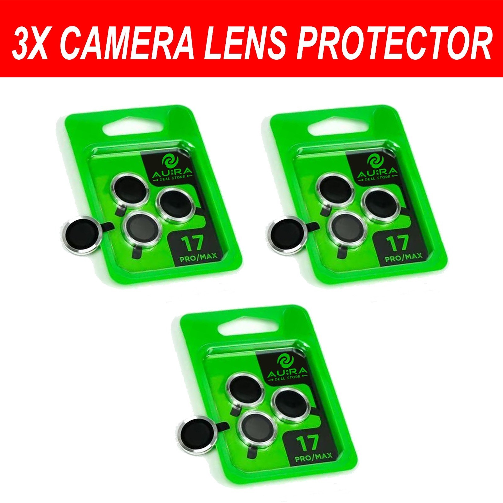 Camera Lens Protector 2 or 3 Pack for iPhone 12 13 14 15 16 17