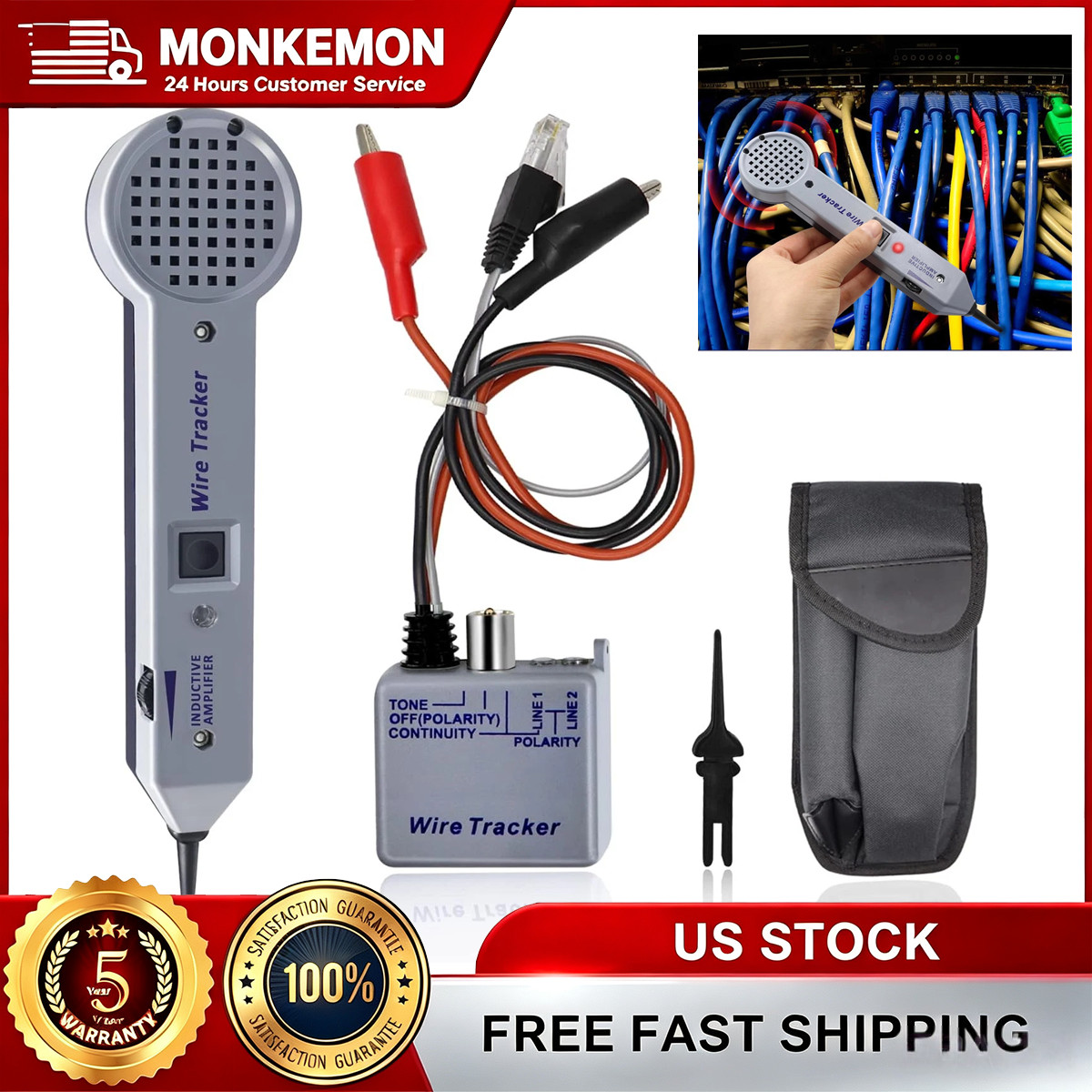 200EP Tone Generator Kit Wire Tracer Circuit Tester with Inductive Amplifier