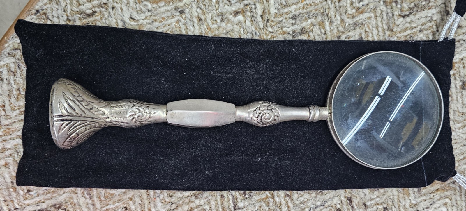 Vintage Silver Magnifier Glass