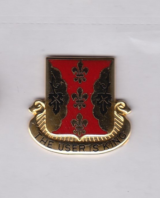 US Army 169th Support Bn. Quartermaster QM Supply crest DUI badge G-23