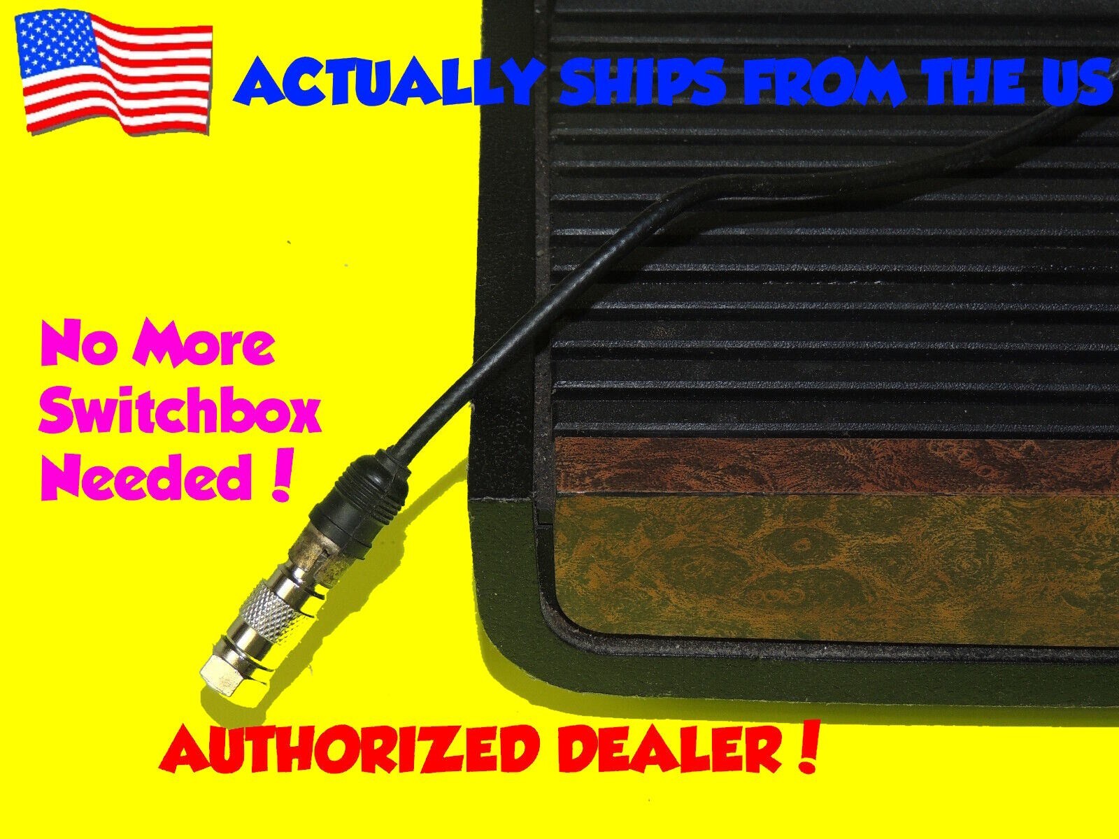 TV Adapter Video Cable Connector RF Coaxial Type F For Atari 2600 No More Box!