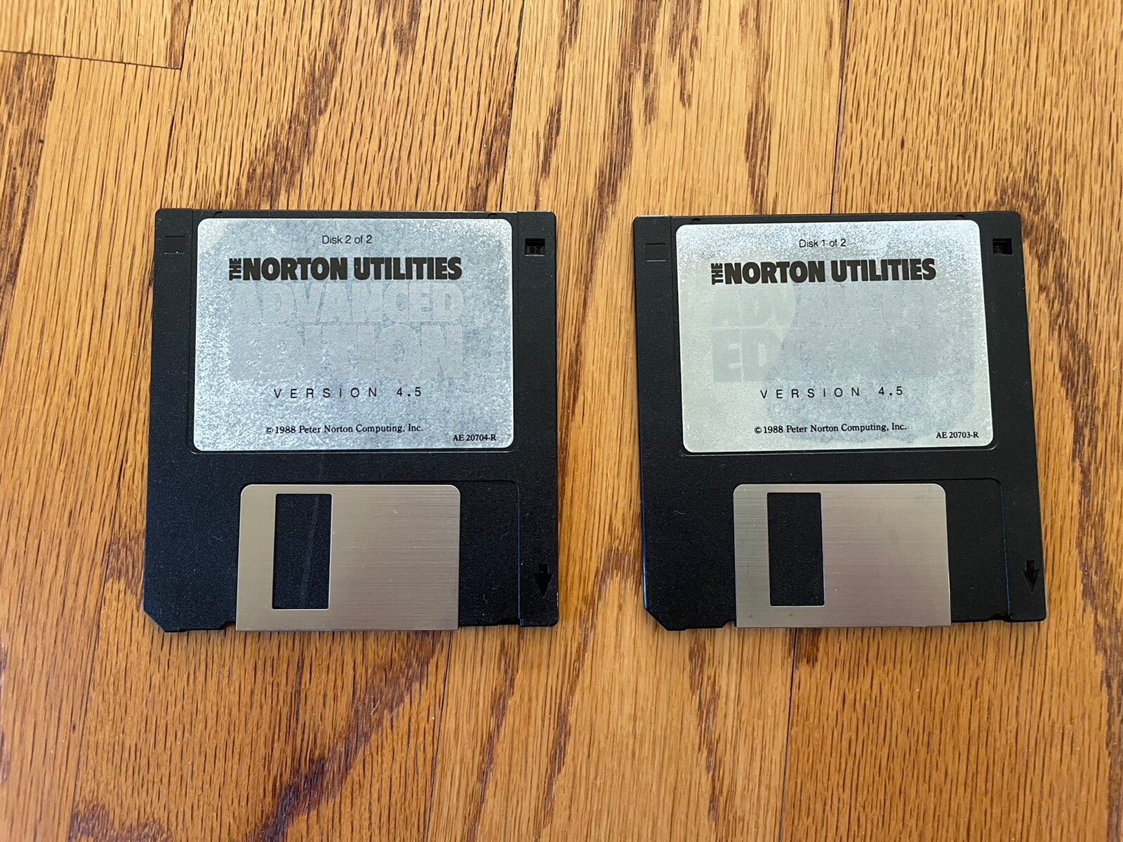 Norton Utilities Advanced Édition 1988 Version 4.5 Floppy Disks