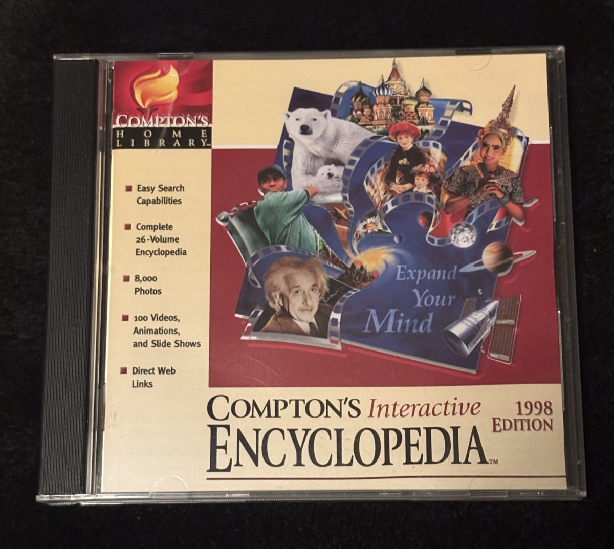 CD-ROM Compton's Home Library Interactive Encyclopedia 1998 Edition Excellent