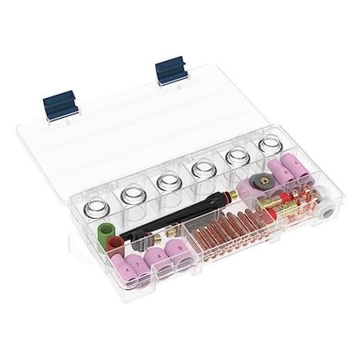 71-Piece TIG Torch Accessory Kit for WP-17/18/26 | Gas Lens, glass cup, 71Pcs