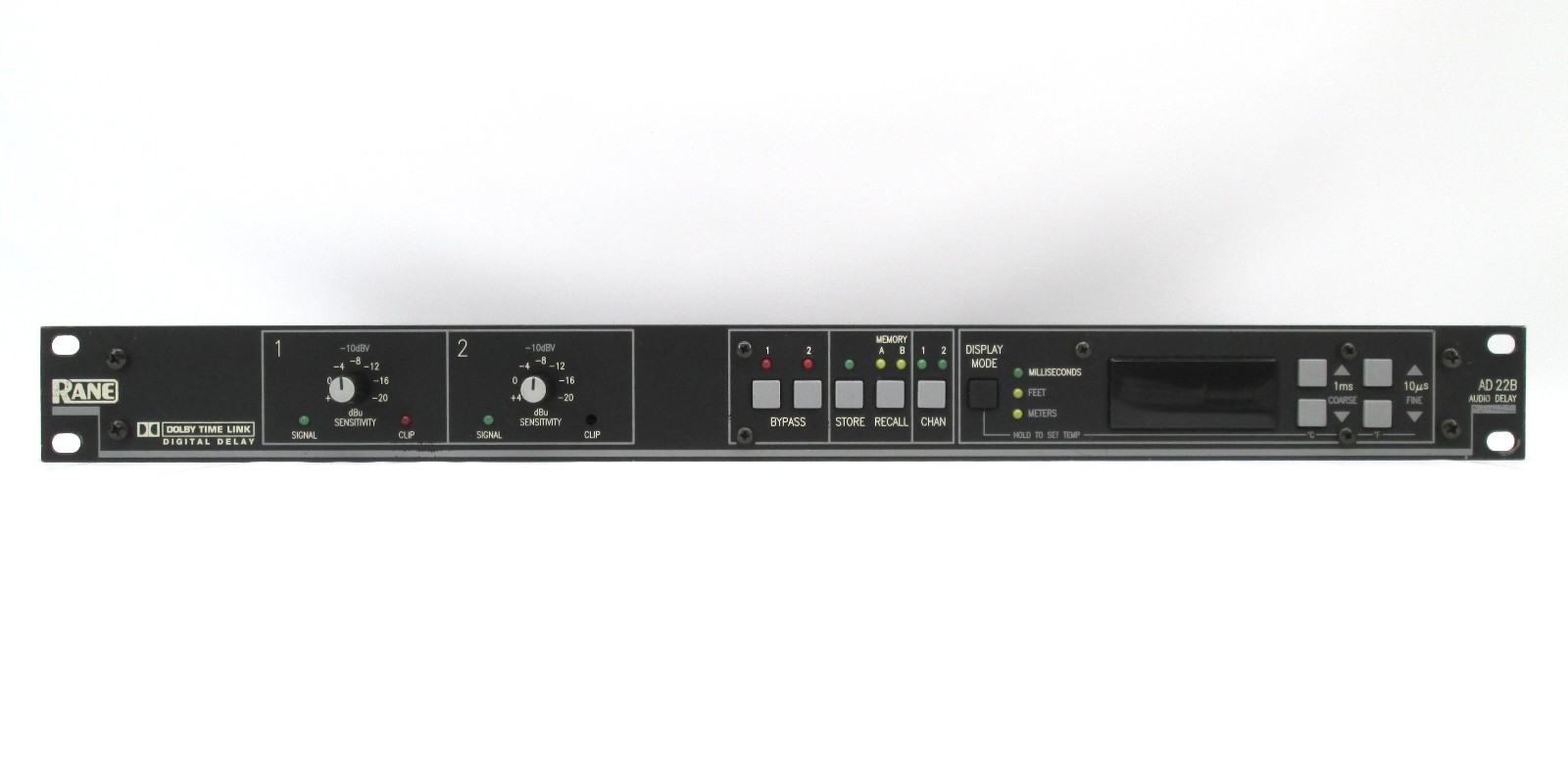 Rane AD22b 2-Channel High Resolution Stereo Audio Delay w/ PSU