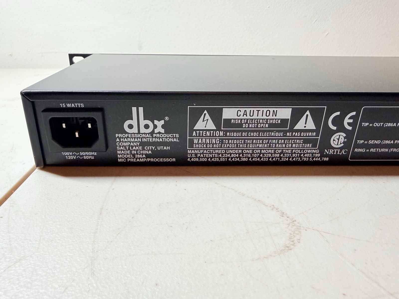 DBX 286a MIC PROCESSOR-COMPRESSOR-EQUALIZER