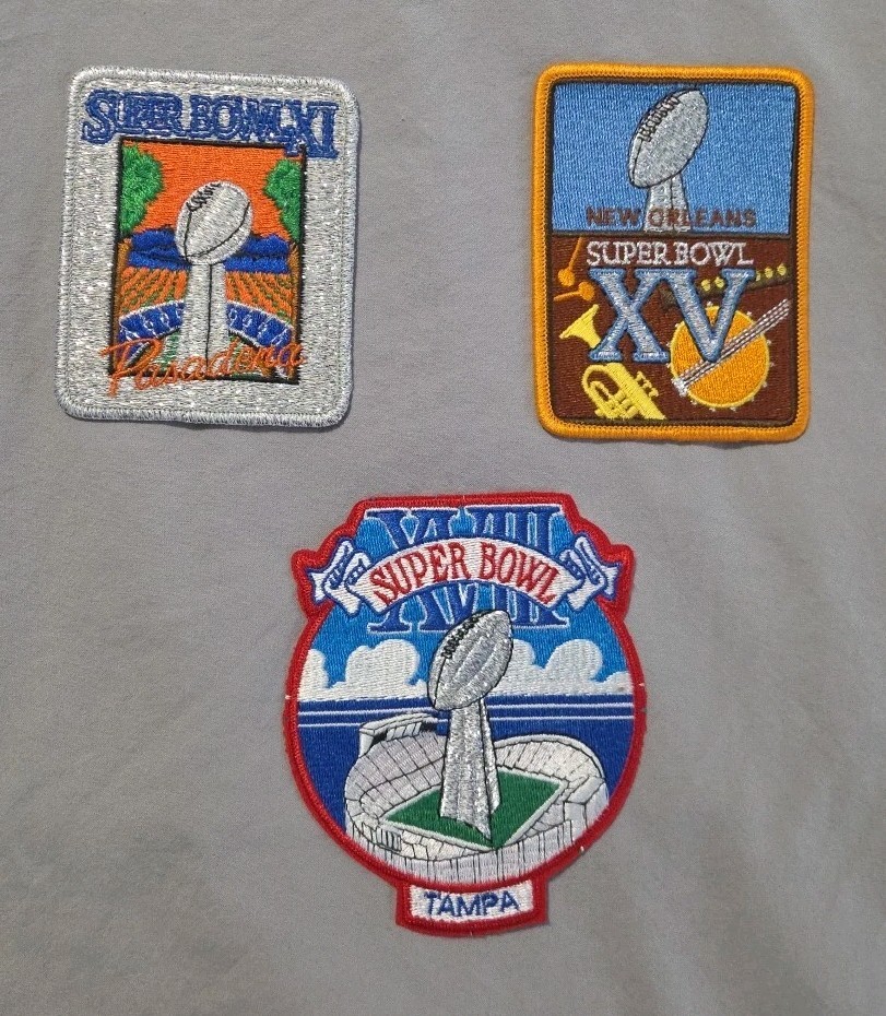 Oakland/Los Angeles Raiders Super Bowl Patch Lot - XI,XV,XVIII From W&W