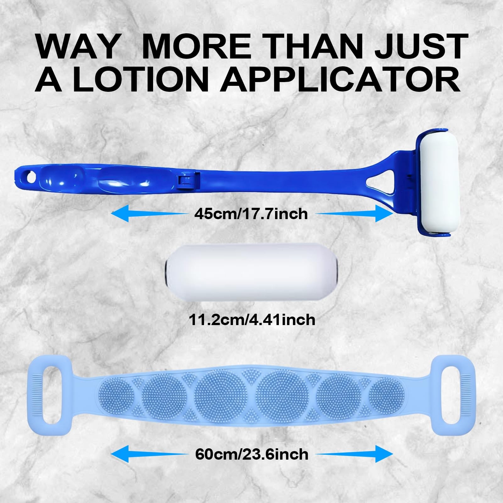 Lotion Applicator for Back & Body, Sunscreen One size fits all, Blue