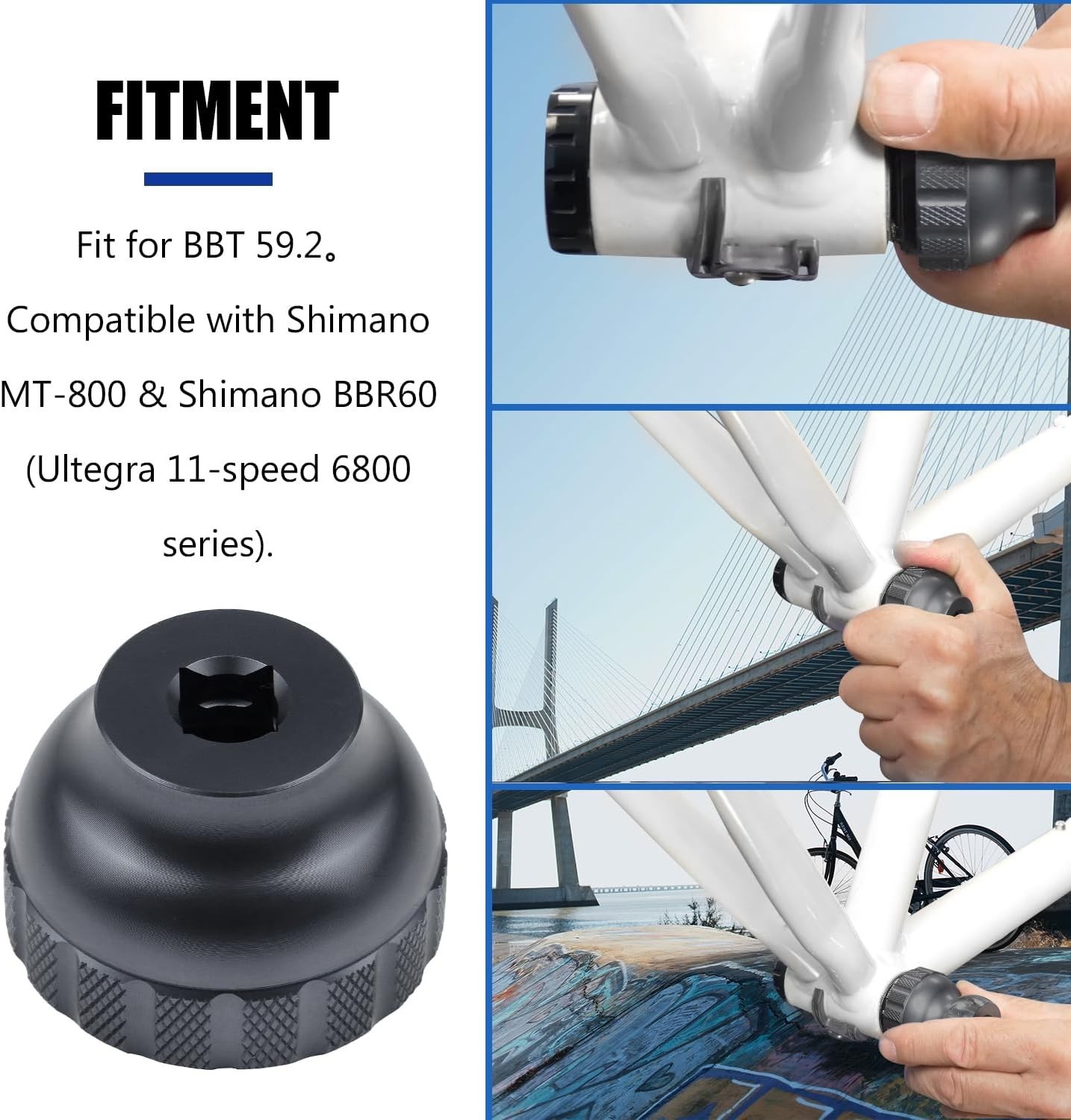 16-Notch Bottom Bracket Tool Bottom for Shimano BBR60 for BBT-59.2 for Bracket