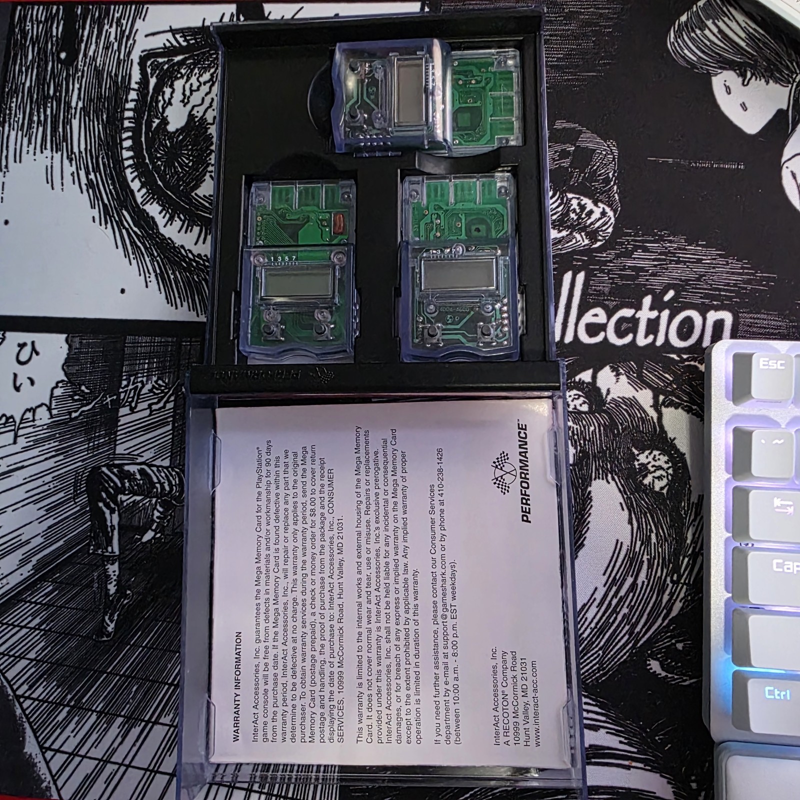 Performance Mega Memory Card P-110A For PS1 and PS2 Tested in box