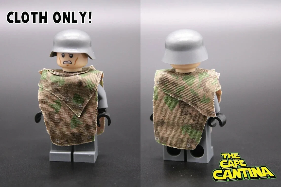 Splinter Camo Cloth Poncho Cape for LEGO® Minifigures | Soldier Accessory NEW