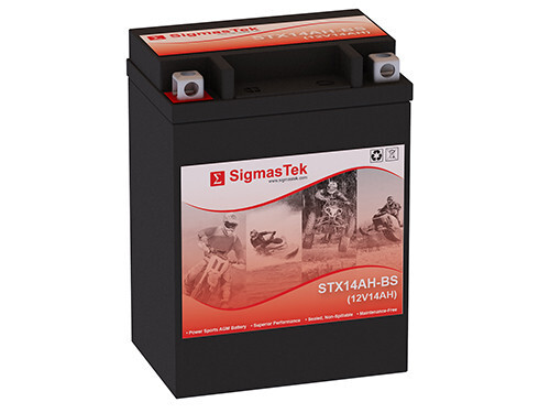 SigmasTek STX14AH-BS SLA Battery Replacement for Arctic Cat Jag Z 500CC 1994