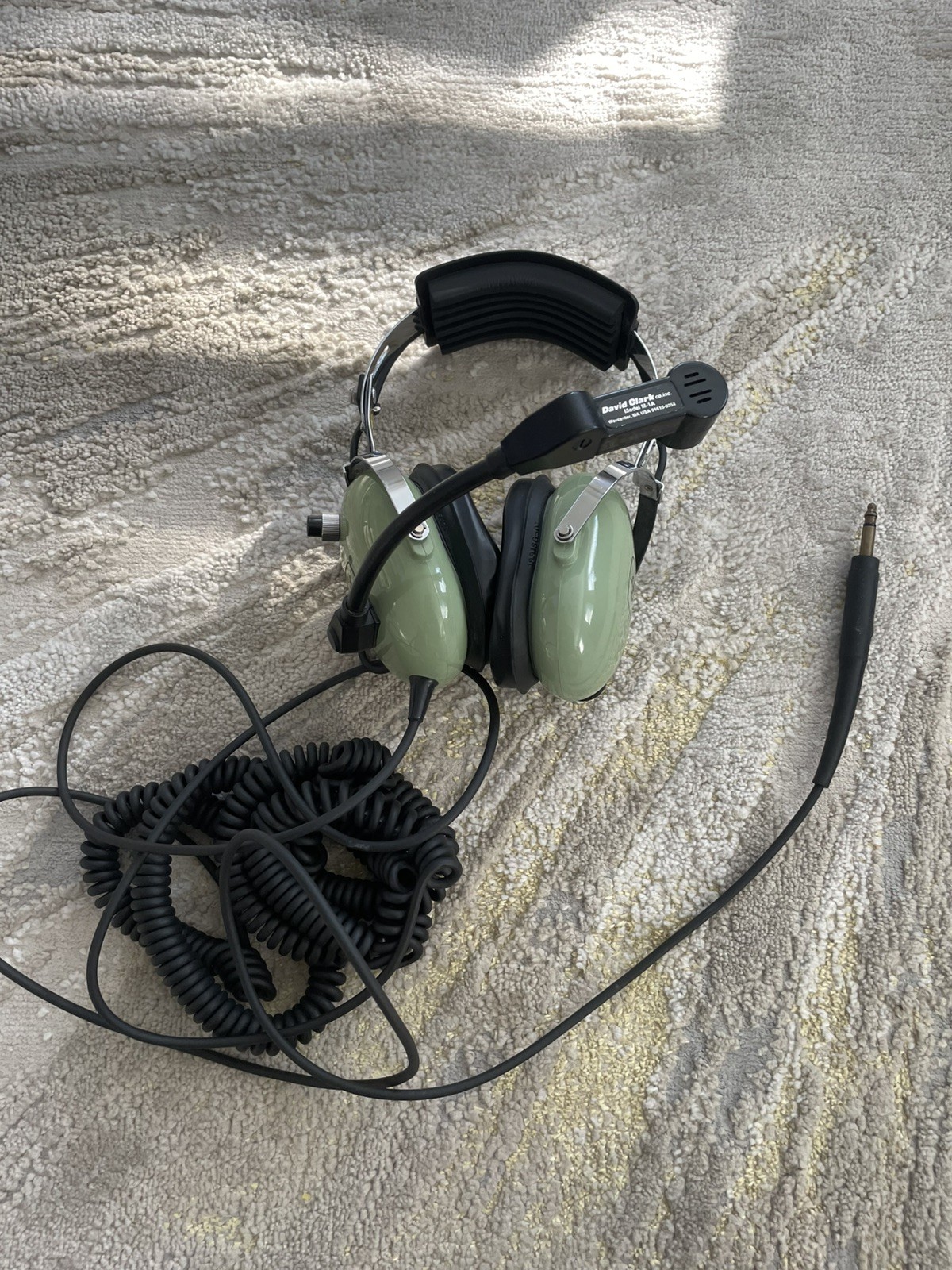 David Clark Model M-1A Aviation Pilot Headphones