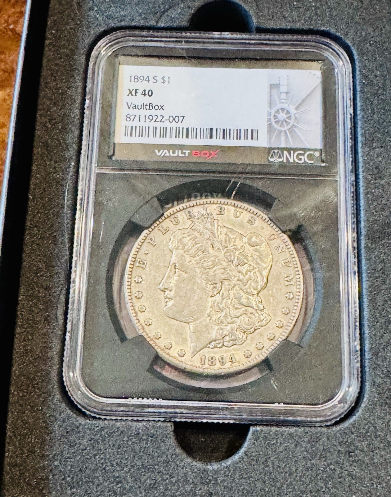 1894-S Morgan Silver Dollar NGC XF40 Vault Box! Low Mintage Date!