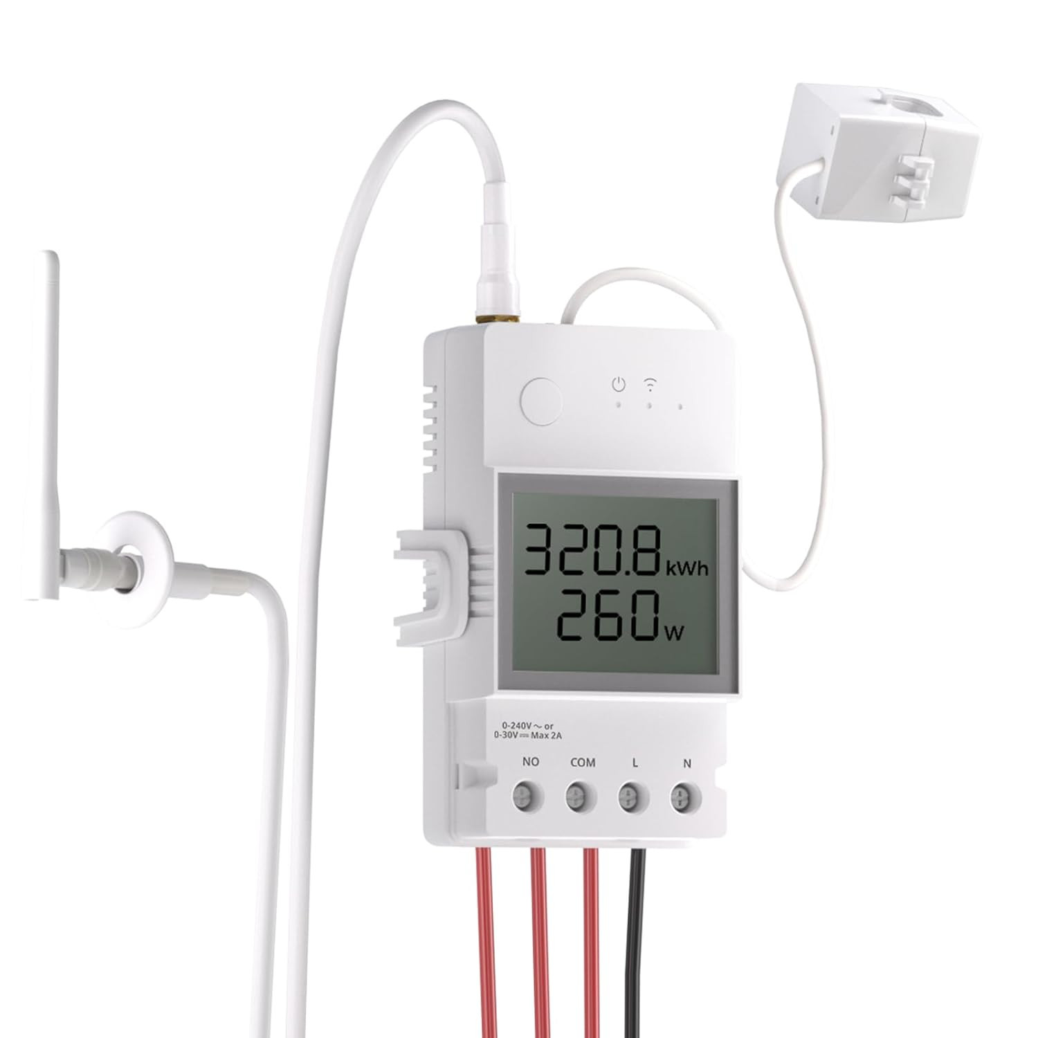 POWCT Smart Power Meter, Wifi Connected Switch with Overload Protection, Real-Ti