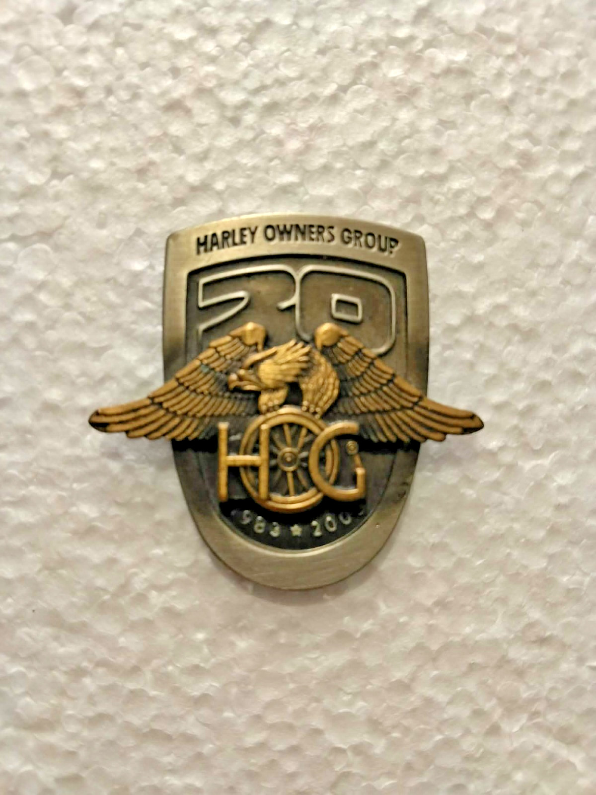 20th Anniversary Harley Davidson H.O.G. Harley Owners Group Pin 1983-2003 100th