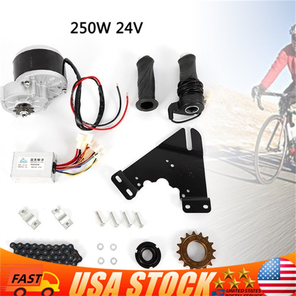 24V 250W Electric Bicycle Motor Kit 16-28" DIY E-Bike Conversion Set&Freewheel