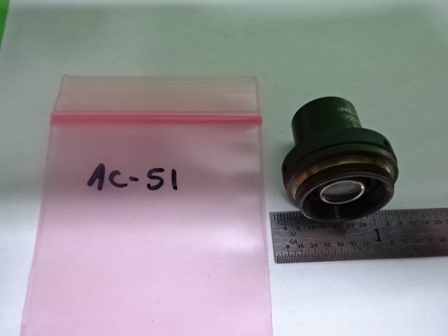 MICROSCOPE PART M20 WILD HEERBRUGG SWISS OBJECTIVE 4X OPTICS AS IS BIN#AC-51