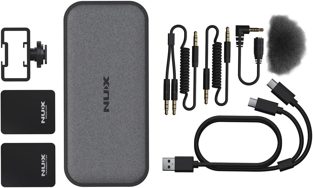 NU-X B-10 Vlog Camera Wireless Microphone System for Vlog Shooting, Streaming
