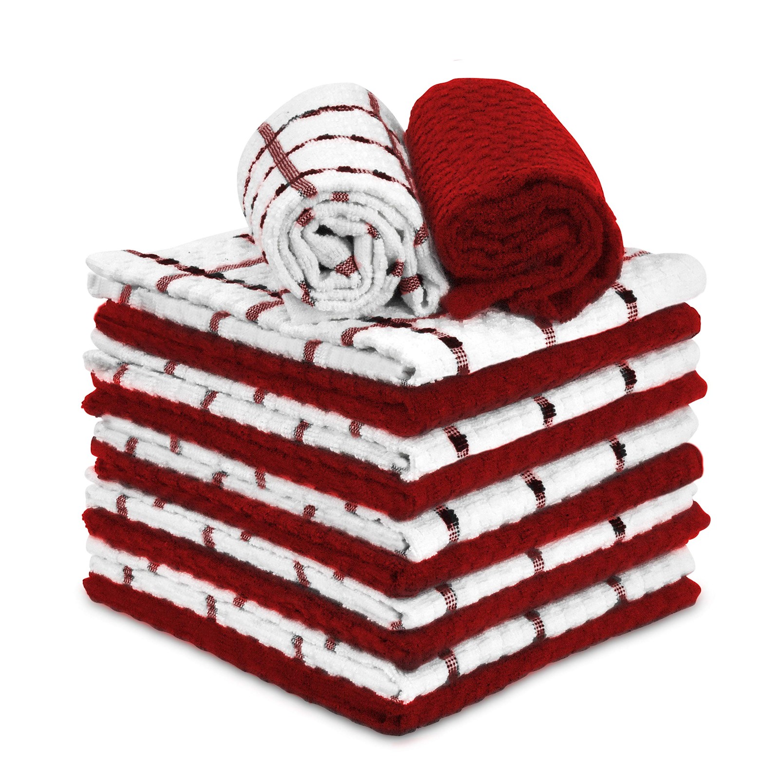 Dishcloths for Kitchen Cotton Terry Dish Cloths 12 Pack Soft and Absorbent Cl...