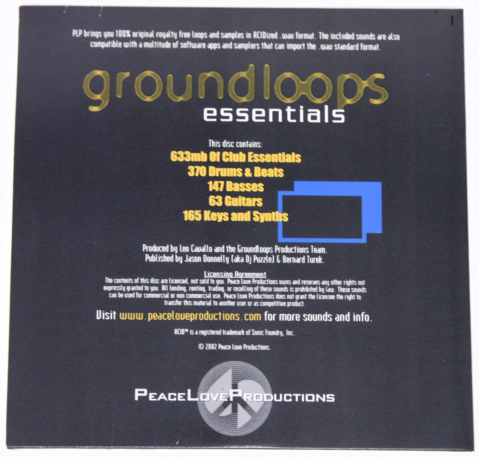 Peace Love Productions Groundloops Essentials Loops /Sound Library/Sampling CD