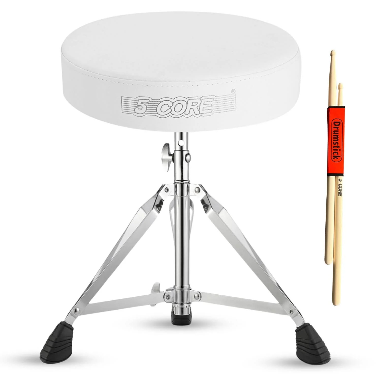 5 Core Drum Throne 3" Padded Comfortable 200Lb Capacity Drummer Stool Adjustable