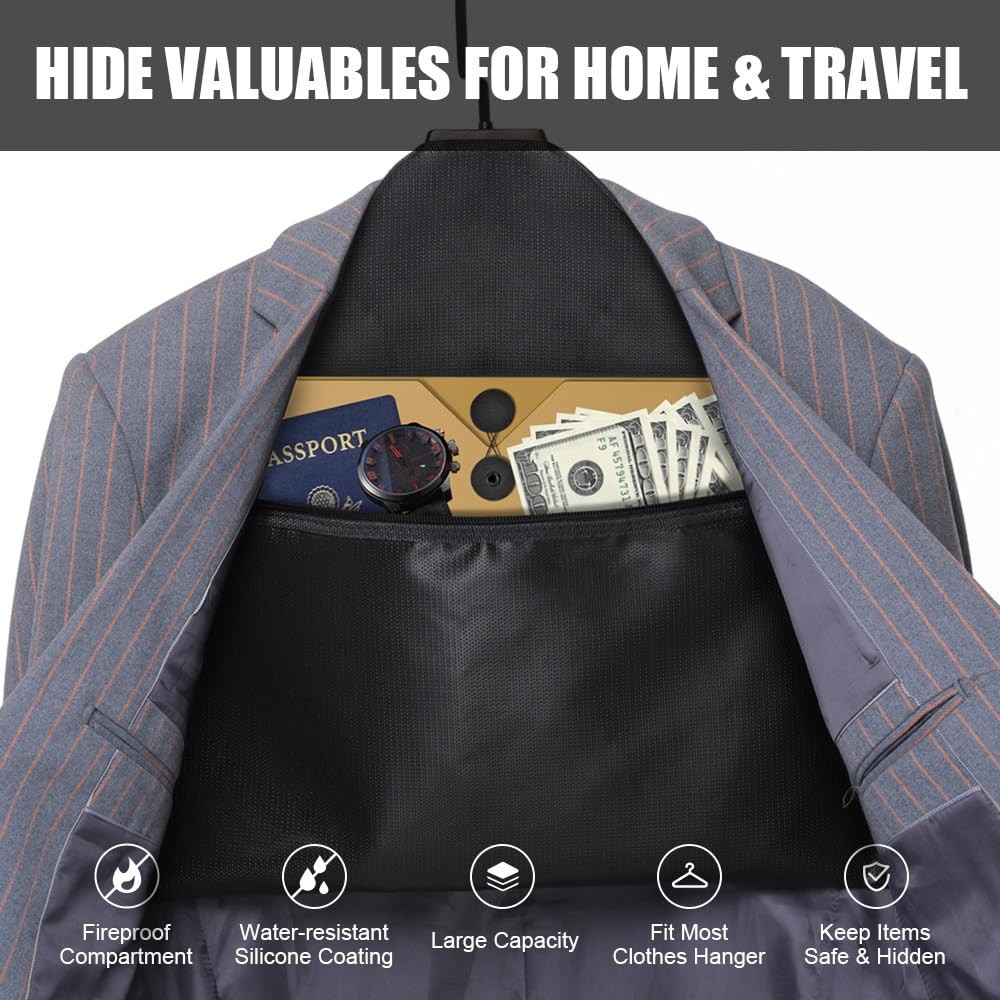 ROLOWAY Hanger Diversion Fireproof Safe with Small Fireproof Bag - Hidden Safe C