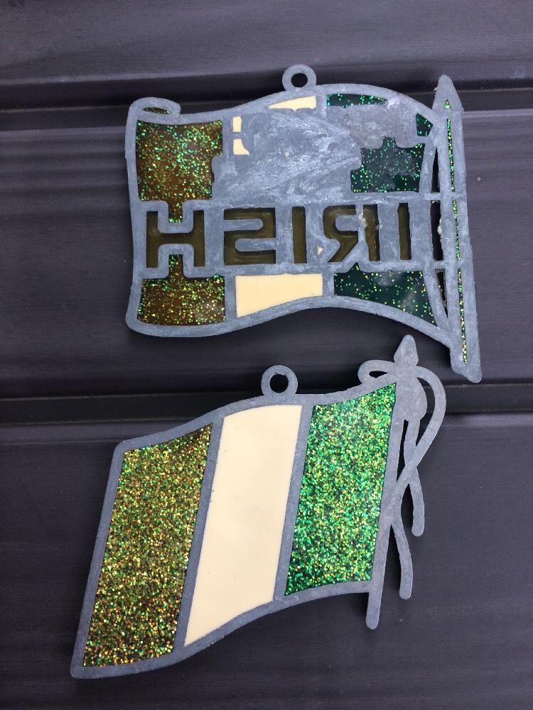 Proud To Be Irish Suncatcher - Irish Flag Sun Catcher Great Britain Celtic