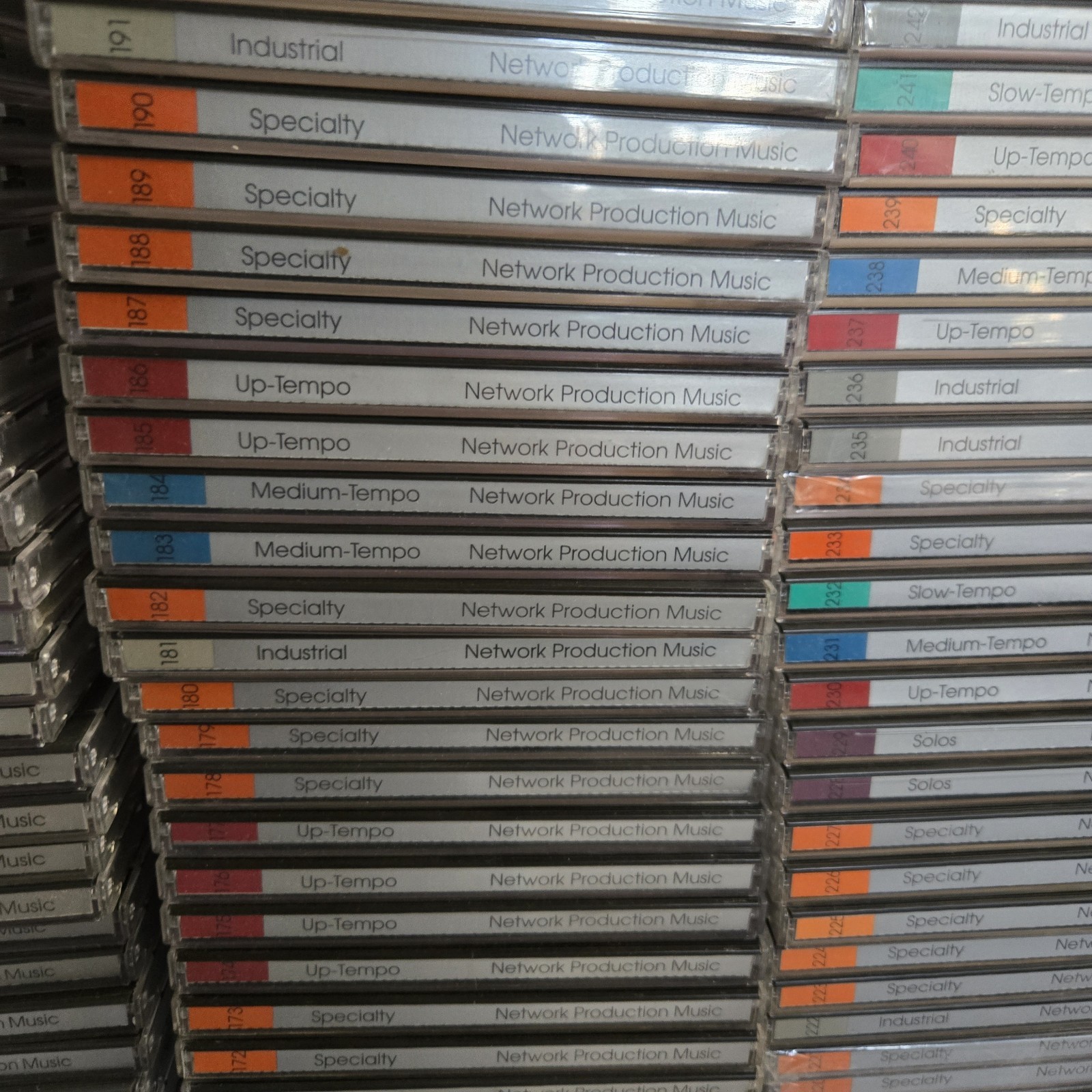 Network Production Music Audio CDs & Sound Effects Sampling 288 CD LOT w/Catalog