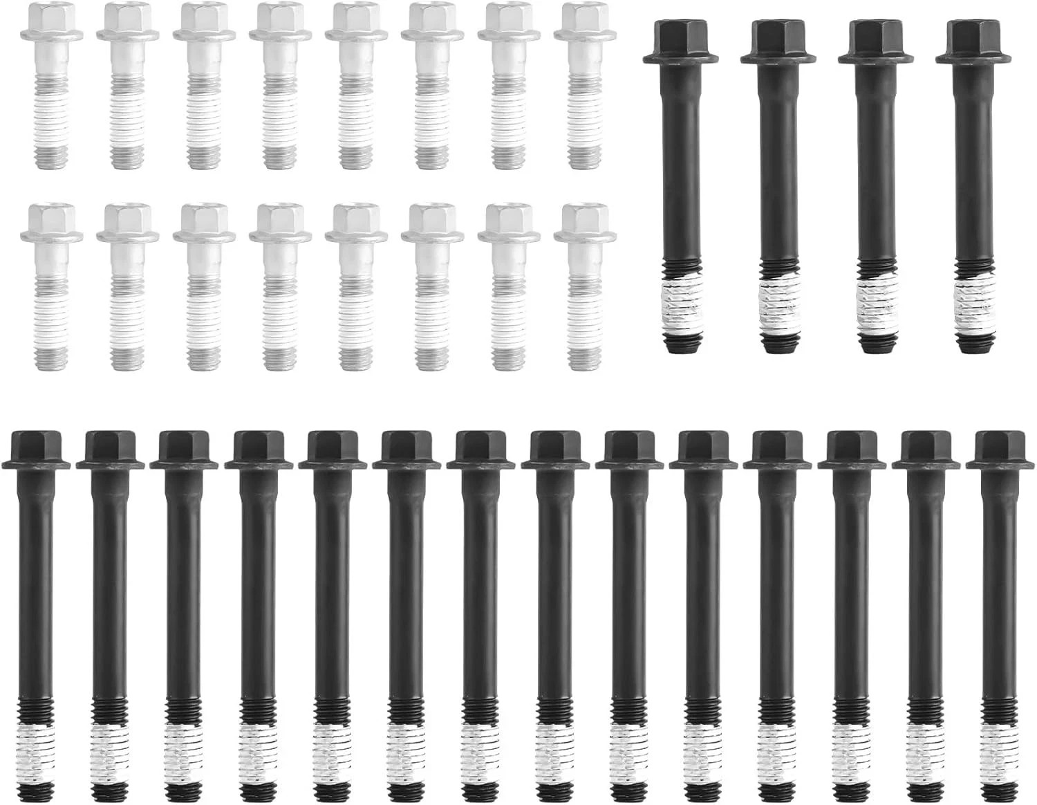 Cylinder Head Bolt Kit Compatible with Chevy GMC Yukon Cadillac Buick Pontiac