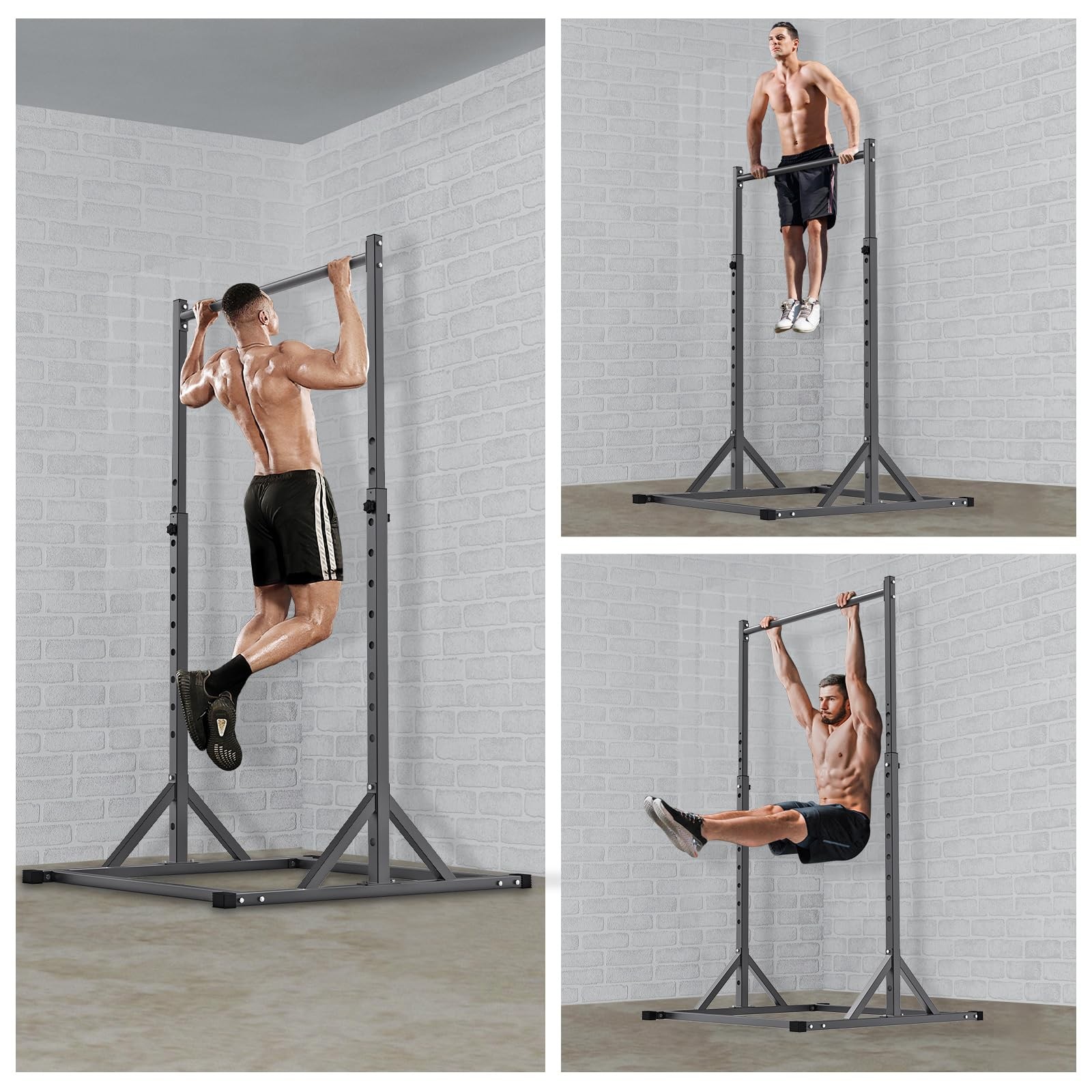 Adjustable Pull Up Station, Multifunction Pull Up Bar, Fully Welded, 500 lbs ...