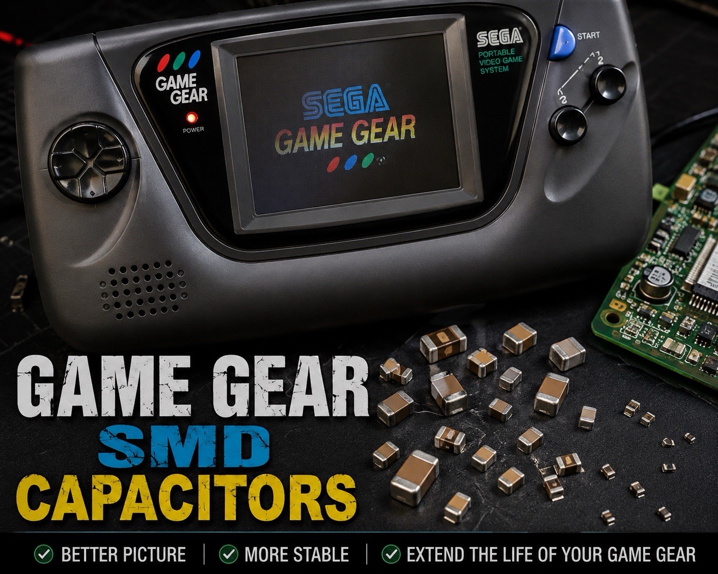 🔥Sega Game Gear Complete SMD Capacitor Kit For The VA0 And VA1/2 Only