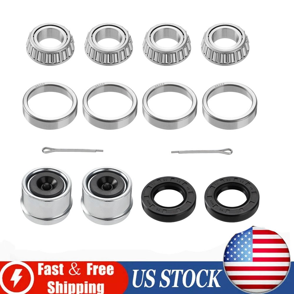 2 Sets 30205 Trailer Hub Wheel Bearing Kit For Light Trailer Axle, 25mm Axles