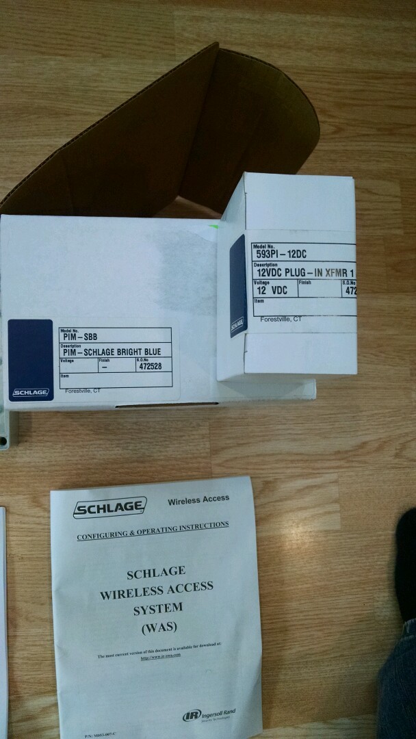Schlage security SBB PIM OTD 485RS / 593PI 12vdc plug