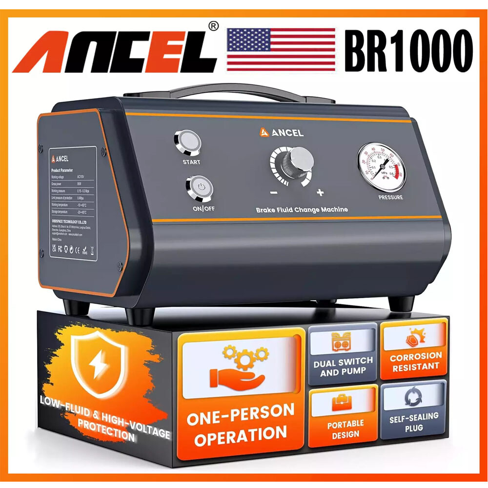ANCEL BR1000 Electric Automotive Brake Bleeder Kit Brake Fluid Oil Exchanger USA