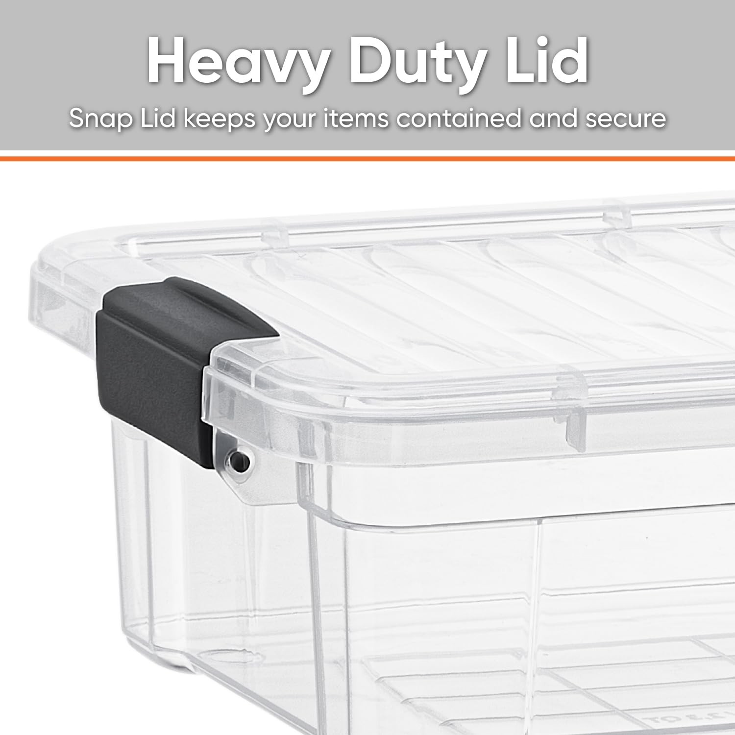 Superio 4.5 Quart Clear Storage Bin Stackable Lightweight Upgraded Design