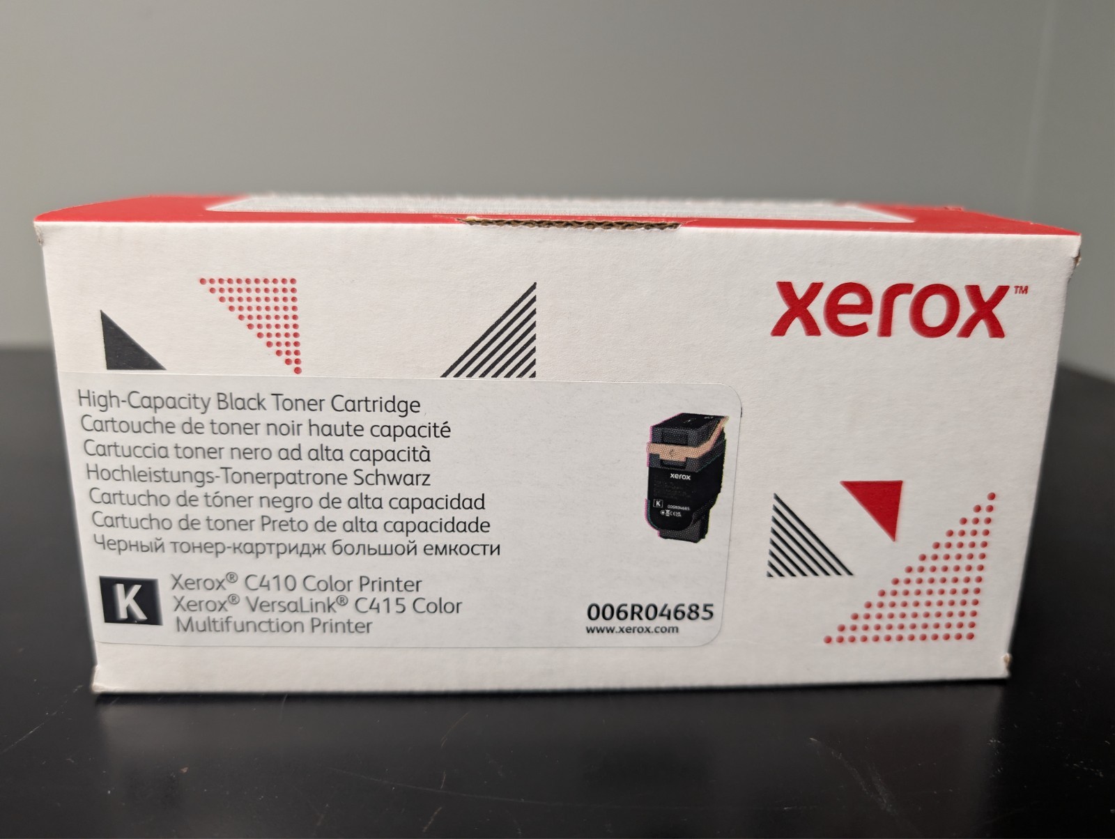 Genuine C410 C415 Xerox Toner 006R04685 Black New Sealed Box Free Shipping