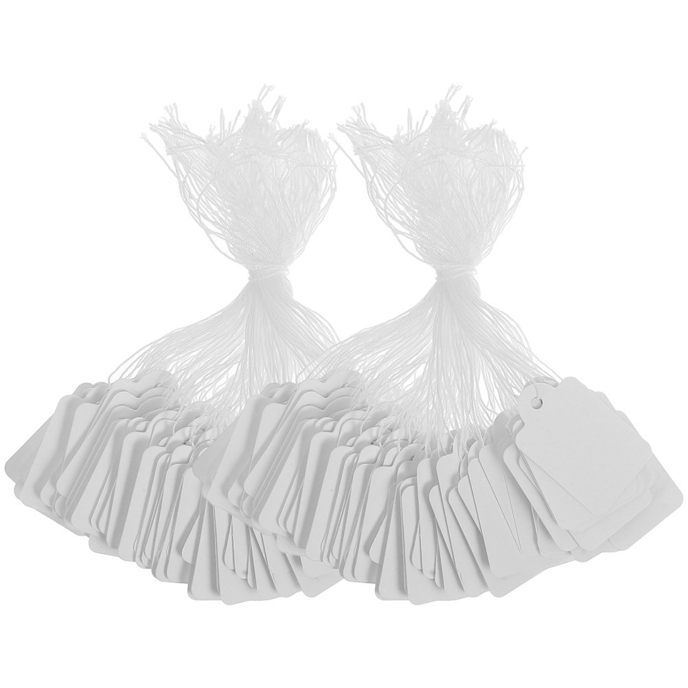 200 Pcs Hang Tags With String For Jewelry Clothing Price Marking