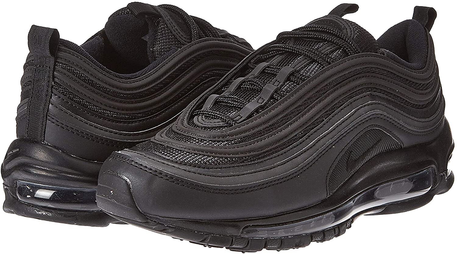 Nike Air Max 97 Triple Black Sneakers ReflectIve Trainers Retro Shoes Men Size