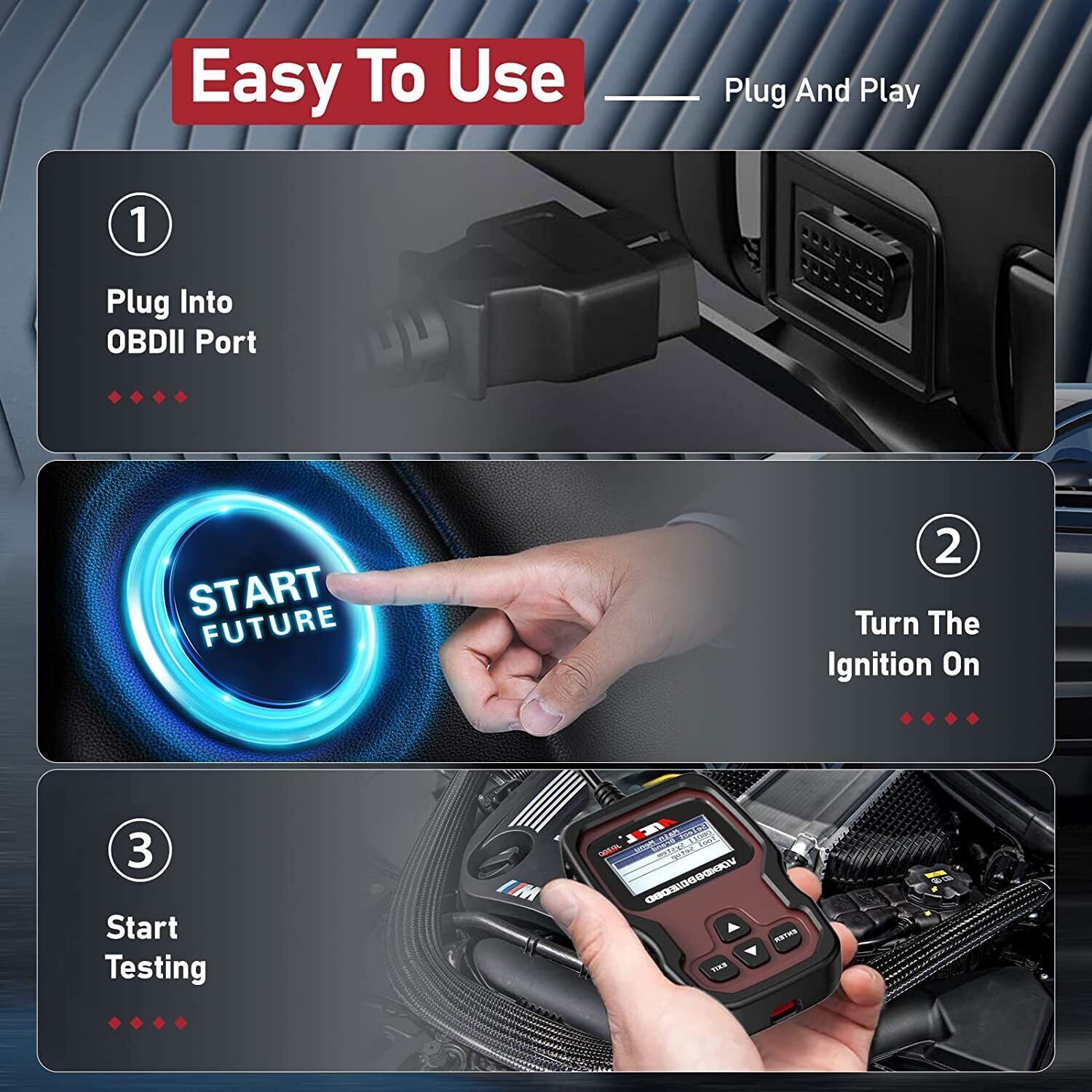ANCEL JP700 OBD2 Diagnostic Code Reader Japanese Car Vehicles Engine Check Fault