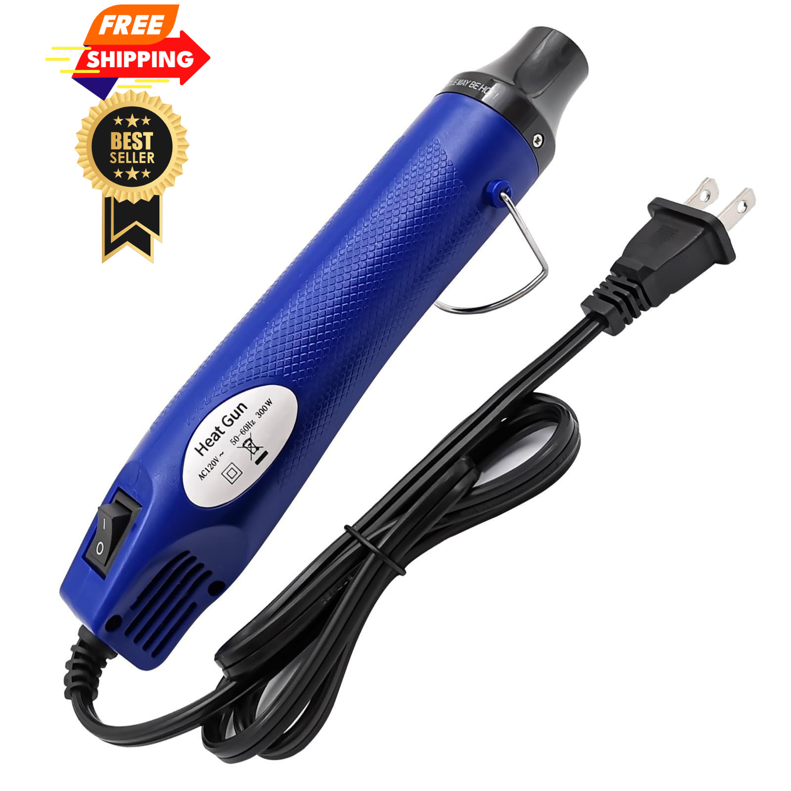 Mini Heat Gun, Portable Hot Air Gun Tool for DIY Crafts Shrink Blue
