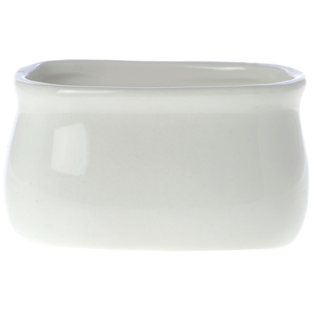 American Metalcraft Rectangular Bright White Porcelain Sugar Packet Holder - 3