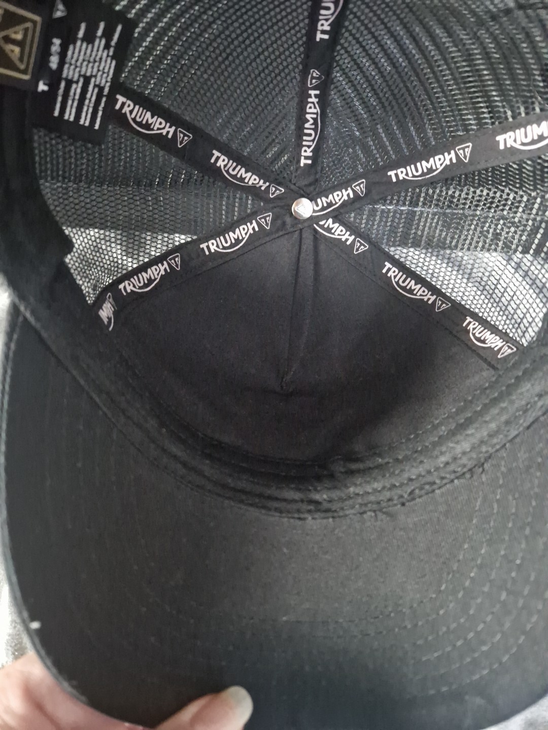 Triumph Motorcycles Genuine Baseball Cap Black Mesh Back Adjustable BNWOT