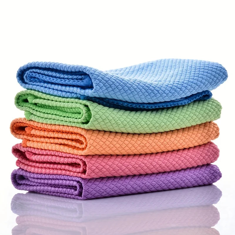 5/10pcs of microfiber cleaning cloth wipes kitchen household cleaning absorbent