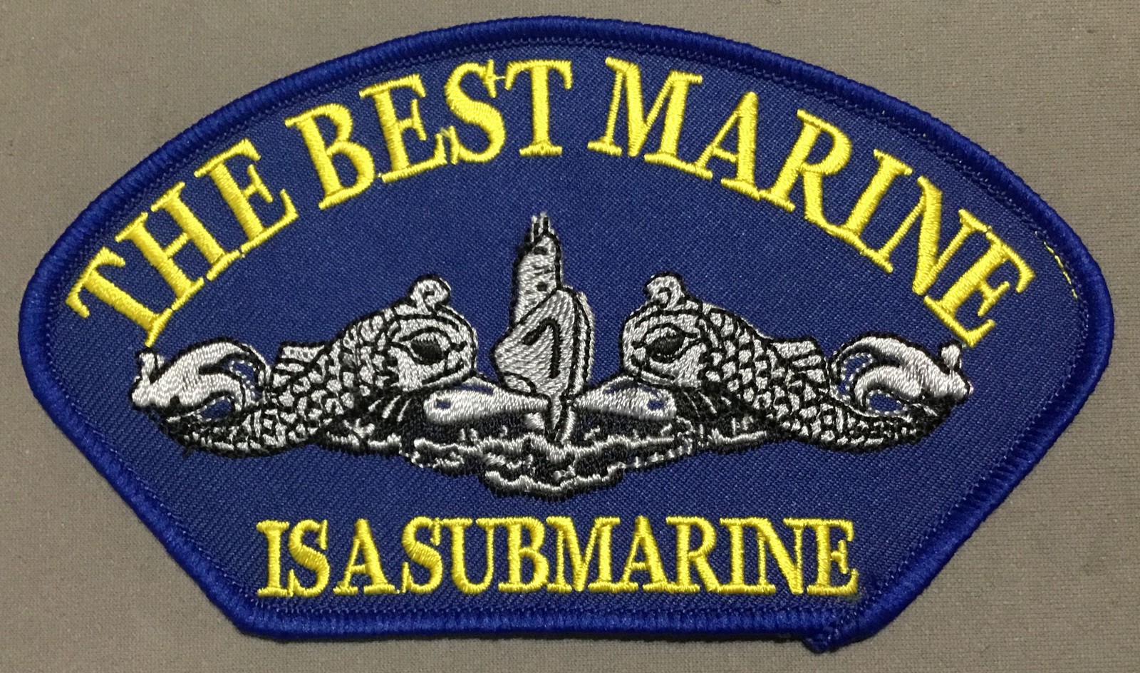 USN Navy The Best Marine is a Submarine licensed patch